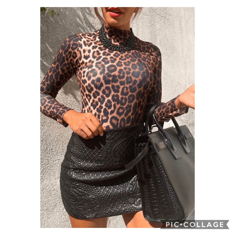 🎄SALE🎄 Leopard Long Sleeve Bodysuit